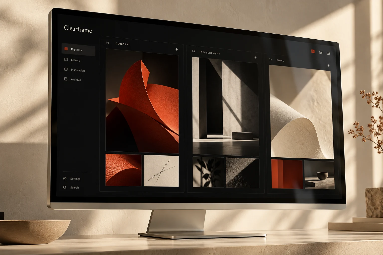 Clearframe interface art-direction image